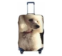 QMNSEHF Travel Luggage Cover Suitcase Protector Elastic Washable French poodle Suitcase Cover Anti-scratch Spandex Baggage Covers Fits 18-32 Inch Luggage, Black, L