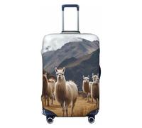 QMNSEHF Travel Luggage Cover Suitcase Protector Elastic Washable Llamas in the andes Suitcase Cover Anti-scratch Spandex Baggage Covers Fits 18-32 Inch Luggage, Black, M