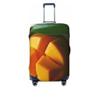QMNSEHF Travel Luggage Cover Suitcase Protector Elastic Washable Mango Suitcase Cover Anti-scratch Spandex Baggage Covers Fits 18-32 Inch Luggage, Black, S