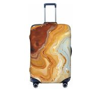 QMNSEHF Travel Luggage Cover Suitcase Protector Elastic Washable Marble Modern Art Suitcase Cover Anti-scratch Spandex Baggage Covers Fits 18-32 Inch Luggage, Black, S