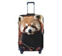 QMNSEHF Travel Luggage Cover Suitcase Protector Elastic Washable Red Pandas Suitcase Cover Anti-scratch Spandex Baggage Covers Fits 18-32 Inch Luggage, Black, S