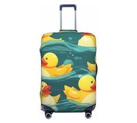 QMNSEHF Travel Luggage Cover Suitcase Protector Elastic Washable Rubber ducks Suitcase Cover Anti-scratch Spandex Baggage Covers Fits 18-32 Inch Luggage, Black, L