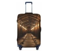 QMNSEHF Travel Luggage Cover Suitcase Protector Elastic Washable Salt Mine Suitcase Cover Anti-scratch Spandex Baggage Covers Fits 18-32 Inch Luggage, Black, XL