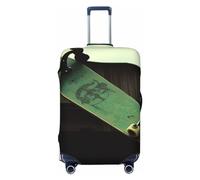 QMNSEHF Travel Luggage Cover Suitcase Protector Elastic Washable Skateboard Suitcase Cover Anti-scratch Spandex Baggage Covers Fits 18-32 Inch Luggage, Black, XL