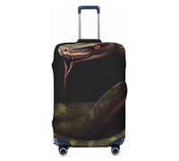 QMNSEHF Travel Luggage Cover Suitcase Protector Elastic Washable Snake Suitcase Cover Anti-scratch Spandex Baggage Covers Fits 18-32 Inch Luggage, Black, S