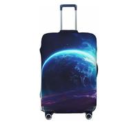 QMNSEHF Travel Luggage Cover Suitcase Protector Elastic Washable Star Planet Suitcase Cover Anti-scratch Spandex Baggage Covers Fits 18-32 Inch Luggage, Black, L
