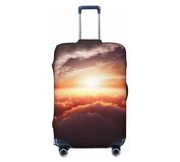 QMNSEHF Travel Luggage Cover Suitcase Protector Elastic Washable Sun sunrise cloud Suitcase Cover Anti-scratch Spandex Baggage Covers Fits 18-32 Inch Luggage, Black, S