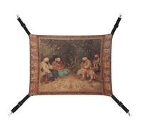 QMNVBDS Antique Orientalist Art Cat Hammock Ferret Hammock Guinea Pig Hammock Rat Hammock Hanging Cat Bed Chinchilla Hammock Hamster Hammock Cat Hammock for Cage Cat Supplies Pet Hammock