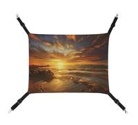 QMNVBDS Beautiful Gold Sunset Cat Hammock Ferret Hammock Guinea Pig Hammock Rat Hammock Hanging Cat Bed Chinchilla Hammock Hamster Hammock Cat Hammock for Cage Cat Supplies Pet Hammock