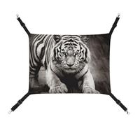 QMNVBDS Black and White Tiger Cat Hammock Ferret Hammock Guinea Pig Hammock Rat Hammock Hanging Cat Bed Chinchilla Hammock Hamster Hammock Cat Hammock for Cage Cat Supplies Pet Hammock