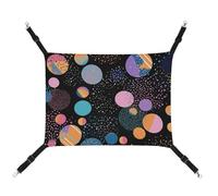 QMNVBDS Blue and Black Circles Cat Hammock Ferret Hammock Guinea Pig Hammock Rat Hammock Hanging Cat Bed Chinchilla Hammock Hamster Hammock Cat Hammock for Cage Cat Supplies Pet Hammock