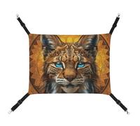 QMNVBDS Blue Eyed Bobcat Cat Hammock Ferret Hammock Guinea Pig Hammock Rat Hammock Hanging Cat Bed Chinchilla Hammock Hamster Hammock Cat Hammock for Cage Cat Supplies Pet Hammock