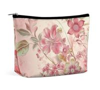 QMNVBDS British Country Style Makeup Bag Travel Toiletry Bag for Women Waterproof Cosmetic Bags Small Zipper Pouch Portable Travel Bags for Toiletries Cute Cosmetic Pouch Make Up Organizer, white, One
