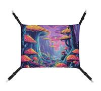 QMNVBDS Colorful Mushroom Image Cat Hammock Ferret Hammock Guinea Pig Hammock Rat Hammock Hanging Cat Bed Chinchilla Hammock Hamster Hammock Cat Hammock for Cage Cat Supplies Pet Hammock
