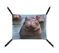QMNVBDS Cute Hippos Cat Hammock Ferret Hammock Guinea Pig Hammock Rat Hammock Hanging Cat Bed Chinchilla Hammock Hamster Hammock Cat Hammock for Cage Cat Supplies Pet Hammock
