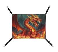 QMNVBDS Dragon King in Fire Cat Hammock Ferret Hammock Guinea Pig Hammock Rat Hammock Hanging Cat Bed Chinchilla Hammock Hamster Hammock Cat Hammock for Cage Cat Supplies Pet Hammock