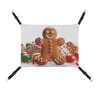 QMNVBDS Gingerbread Man Candy Cat Hammock Ferret Hammock Guinea Pig Hammock Rat Hammock Hanging Cat Bed Chinchilla Hammock Hamster Hammock Cat Hammock for Cage Cat Supplies Pet Hammock