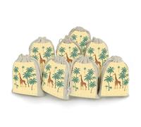QMNVBDS Giraffe Palm Tree Muslin Bags Drawstring Bags 8PCS Burlap Gift Bags Cloth Gift Bags with Drawstring Small Drawstring Bags Drawstring Pouch Gift Bags Drawstring Cloth