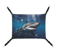 QMNVBDS Great White Shark Cat Hammock Ferret Hammock Guinea Pig Hammock Rat Hammock Hanging Cat Bed Chinchilla Hammock Hamster Hammock Cat Hammock for Cage Cat Supplies Pet Hammock