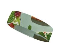 QMNVBDS Green Pizza Slices Headband for Women Men Non Slip Head Band Elastic Sport Head Bands for Running Hiking Sweat Headband for Athletic Yoga Running Gym