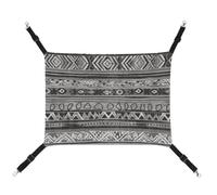 QMNVBDS Grey Tribal Cat Hammock Ferret Hammock Guinea Pig Hammock Rat Hammock Hanging Cat Bed Chinchilla Hammock Hamster Hammock Cat Hammock for Cage Cat Supplies Pet Hammock