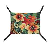 QMNVBDS Hawaiian Style Print Cat Hammock Ferret Hammock Guinea Pig Hammock Rat Hammock Hanging Cat Bed Chinchilla Hammock Hamster Hammock Cat Hammock for Cage Cat Supplies Pet Hammock