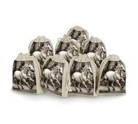 QMNVBDS Horse in The Street Muslin Bags Drawstring Bags 8PCS Burlap Gift Bags Cloth Gift Bags with Drawstring Small Drawstring Bags Drawstring Pouch Gift Bags Drawstring Cloth