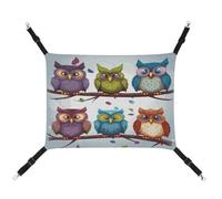 QMNVBDS Owls Birds Cat Hammock Ferret Hammock Guinea Pig Hammock Rat Hammock Hanging Cat Bed Chinchilla Hammock Hamster Hammock Cat Hammock for Cage Cat Supplies Pet Hammock