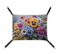 QMNVBDS Pansy Flowers Cat Hammock Ferret Hammock Guinea Pig Hammock Rat Hammock Hanging Cat Bed Chinchilla Hammock Hamster Hammock Cat Hammock for Cage Cat Supplies Pet Hammock