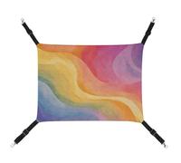 QMNVBDS Rainbow Cat Hammock Ferret Hammock Guinea Pig Hammock Rat Hammock Hanging Cat Bed Chinchilla Hammock Hamster Hammock Cat Hammock for Cage Cat Supplies Pet Hammock