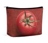 QMNVBDS Tomatoes on The Wall Makeup Bag Travel Toiletry Bag for Women Waterproof Cosmetic Bags Small Zipper Pouch Portable Travel Bags for Toiletries Cute Cosmetic Pouch Make Up Organizer