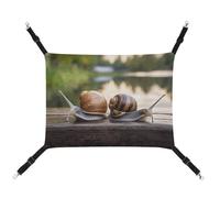 QMNVBDS Two Snails on The Bench Cat Hammock Ferret Hammock Guinea Pig Hammock Rat Hammock Hanging Cat Bed Chinchilla Hammock Hamster Hammock Cat Hammock for Cage Cat Supplies Pet Hammock