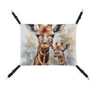 QMNVBDS Watercolor Deer Giraffe Cat Hammock Ferret Hammock Guinea Pig Hammock Rat Hammock Hanging Cat Bed Chinchilla Hammock Hamster Hammock Cat Hammock for Cage Cat Supplies Pet Hammock