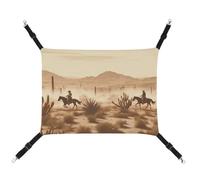 QMNVBDS West Desert Cowboys Riding Cat Hammock Ferret Hammock Guinea Pig Hammock Rat Hammock Hanging Cat Bed Chinchilla Hammock Hamster Hammock Cat Hammock for Cage Cat Supplies Pet Hammock