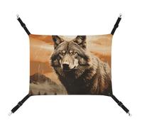 QMNVBDS Wolf in The Sun Cat Hammock Ferret Hammock Guinea Pig Hammock Rat Hammock Hanging Cat Bed Chinchilla Hammock Hamster Hammock Cat Hammock for Cage Cat Supplies Pet Hammock
