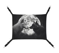 QMNVBDS Wolves Under The Moon Cat Hammock Ferret Hammock Guinea Pig Hammock Rat Hammock Hanging Cat Bed Chinchilla Hammock Hamster Hammock Cat Hammock for Cage Cat Supplies Pet Hammock