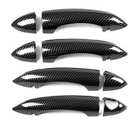 QMTVFSRH Car Exterior Door Handle Cover for A&lfa Romeo Stelvio 2017-2020 - Anti-Scratch Door Panel Cover Kit Single Hole Handle Protective Film(Carbon Fiber Pattern)