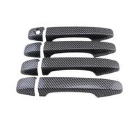 QMTVFSRH Car Exterior Door Handle Cover for Prius for 30 Series 2009-2015 Single Hole Door Handle Bowl Anti-Scratch Modification Accessories Car Guard Protector(Carbon Fiber Pattern)