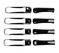QMTVFSRH Car Exterior Door Handle Cover for RAM1500 2004-2024 Single Hole Door Handle Chrome Trim & Anti-Scratch Cup Pull Guard Sticker Kit Protector(04-08 Bright Black)