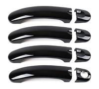 QMTVFSRH Car Exterior Door Handle Cover for Sagitar for J&etta A5 2006-2011 Single Hole Door Handle Cover Anti-Scratch Protector Accessories(Bright Black)