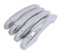 QMTVFSRH Car Exterior Door Handle Cover for Scenic MK4 J9 2017-2022 Holeless 1-Smart Door Handle Cup Pull Anti-Scratch Decorative Accessories Kit Protector Compatible with(Electroplating)