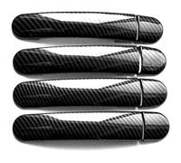 QMTVFSRH Car Exterior Door Handle Cover for Skoda for Rapid Holeless Door Handle Anti-Scratch Protective Cover Modification Kit 2012-2018(Carbon Fiber Pattern)