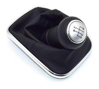 QMTVFSRH Car Gear Shift Knob for VW for G&olf MK4 IV for GTI R32 for J&etta for B&ORA Car Gear Shift Knob Lever Leather Gaiter Boot Collar(7 6 Speed)