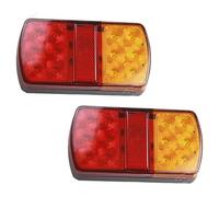QMTVFSRH Car Rear Light Assemblies 1 Pair Taillights 12V Trailer For Truck Lorry Stop Rear Tail Light Auto Car For Signal Lamp Caution Indicator Fog
