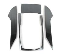 QMTVFSRH For A6 C7 2012-2018 Center Console Panel Frame Gearshift Cover Trim Car interior decoration(C Black)