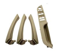 QMTVFSRH Inside Door Handles for 3 Series E90 E91 316 318 320 325 328i 2004-2012 Interior Door Pull Handle with Cover Trim Full Set(Beige,35.5 High-end)