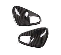 QMTVFSRH Inside Door Handles for Smart for Fortwo 451 2009-2014 Car Interior Door Armrest Handle Cover Trim Door Bowl Frame Stickers(B Inner Handle-Carbon)