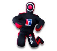 QMUK MMA Grappling Brazilian Jiu Jitsu Wrestling Mixed Martial Arts Judo Training Kick Boxing Dummy (Canvas - Black/Red, 70" - 6 feet)