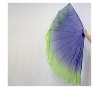 QMVDOJR Chiffon Big Fan Veil Opening Dance Props Fishbone Foldable Handle Dancing Fan(Color 11,95CM 1PCS)