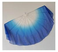 QMVDOJR Chiffon Big Fan Veil Opening Dance Props Fishbone Foldable Handle Dancing Fan(Color 2,85CM 1PCS)